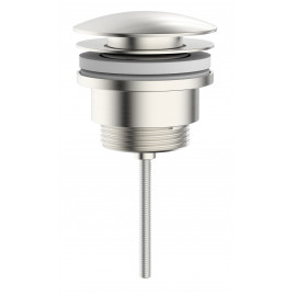 Afvoerplug met drukafsluiting click clack universeel geborsteld mat PVD 0G1952143A63