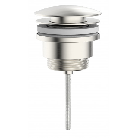 Afvoerplug met drukafsluiting click clack universeel geborsteld mat PVD 0G1952143A63