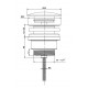 Afvoerplug met drukafsluiting click clack universeel geborsteld mat PVD 0G1952143A63