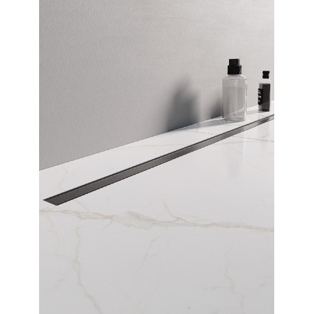 Douchegoot Visio Slim 100 cm gunmetal brushed OL0095NT