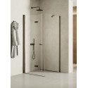 Douchecabine Soleo N 100x120x195 cm Links Gunmetal geborsteld vouwdeur 1D K2216NT