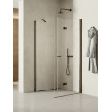 Douchecabine Soleo N 100x120x195 cm Rechts Gunmetal geborsteld vouwdeur 1D K2240NT