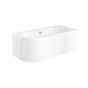 Badpaneel 150x75 cm rechts BG-41 wit Ribbel