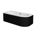 Badpaneel 180x80 cm links BG-41 zwart mat