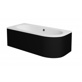 Badpaneel 180x80 cm links BG-41 zwart mat