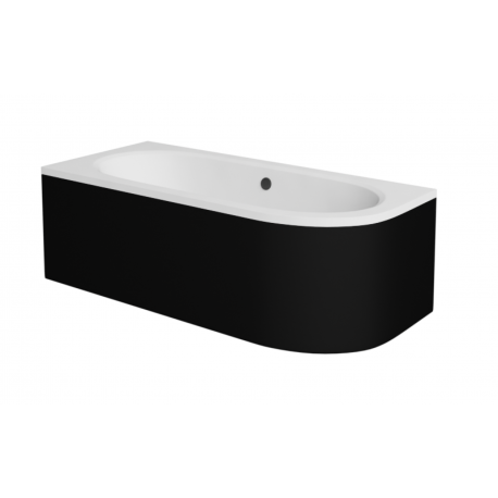 Badpaneel 180x80 cm links BG-41 zwart mat