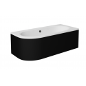 Badpaneel 180x80 cm rechts BG-41 zwart mat