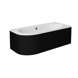 Badpaneel 180x80 cm rechts BG-41 zwart mat