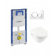 Geberit Up320 + isolatiemat + Villeroy & Boch Omia Architectura + Villeroy & Boch softclose zitting + drukplaat wit chroom 