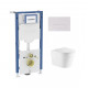 Toiletset Geberit UP320 met toiletpot GA Rimless met softclose zitting en drukpl. SBD wit