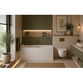 Ligbad BG-15 afm 120x70 cm met poten