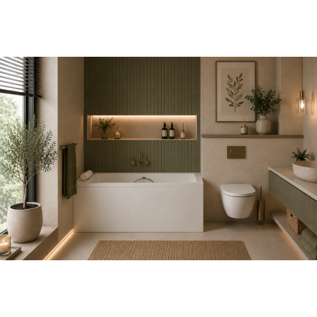 Ligbad BG-15 afm 120x70 cm met poten