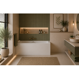 Ligbad BG-15, afm. 140x70 cm met poten