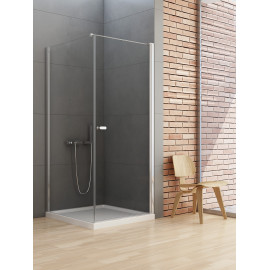 Douchecabine 90x90 cm BG New Soleo NT D0141A/D0088BWP stabilisatiestang parallel