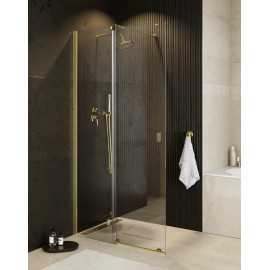Inloopdouche met schuifwand 140x200 cm Walk In Vayo Gold 8 mm