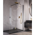 Inloopdouche met schuifwand 90x200 cm Walk In Vayo Black 8 mm