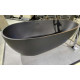 Vrijstaand bad Lima180x86 cm mat zwart massief met afvoer click clack - showroommodel