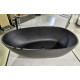 Vrijstaand bad Lima180x86 cm mat zwart massief met afvoer click clack - showroommodel