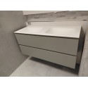 Badkamermeubel Solid Surface 120x46 cm grijs mat - showroommodel