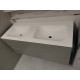 Badkamermeubel Solid Surface 120x46 cm grijs mat - showroommodel