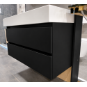 Badkamermeubel Thebalux 100x46 cm zwart mat - showroommodel