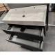 Badkamermeubel Thebalux 100x46 cm zwart mat - showroommodel