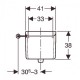 Reservoir Geberit laaghangend met bocht wit 70452