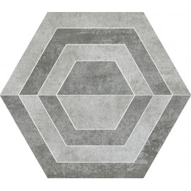 Decortegels 26x30 cm Scratch Grijs Hexagon A