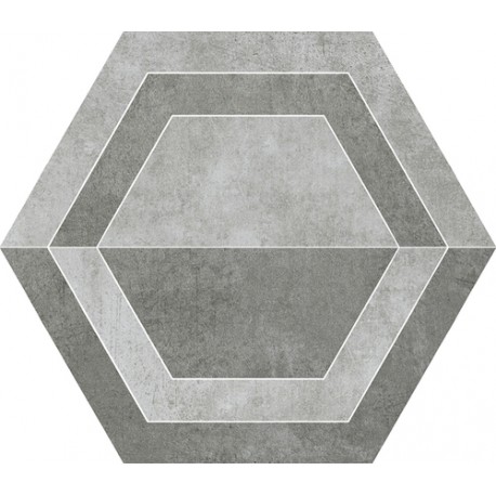 Decortegels 26x30 cm Scratch Grijs Hexagon B