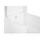 Ligbad 150x70 cm met badscherm BG-45 links asymmetrisch