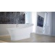 Vrijstaand bad BG-22 wit glanzend afm. 160x68 cm met afvoer click clack