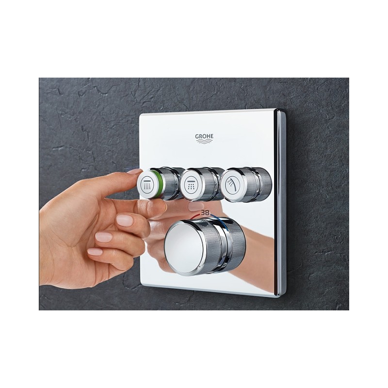 Grohe SmartControl voor inbouwkraan thermostatisch voor 3 functies chroom 29126000