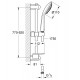 Grohe Euphoria glijstangset 90cm m. handdouche Champagne chroom 1289027
