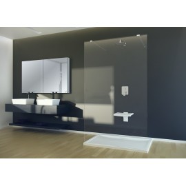 Inloopdouche 90x195 cm Walk In Duo BG-128 transparant glas 8 mm