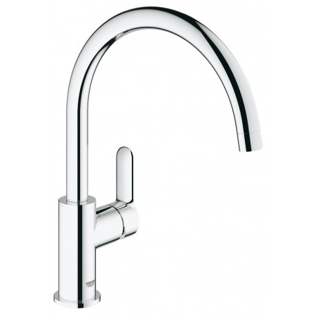 Grohe Bau Edge keukenkraan met hoge ronde uitloop chroom 1588810
