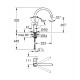 Grohe Bau Edge keukenkraan met hoge ronde uitloop chroom 1588810