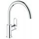 Grohe Bau Loop keukenkraan met hoge ronde uitloop met open greep chroom 31368000