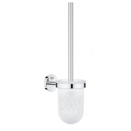 Grohe Bau Cosmopolitan closetborstelgarnituur met glazen inzet wandmontage chroom 40463001