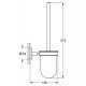 Grohe Bau Cosmopolitan closetborstelgarnituur met glazen inzet wandmontage chroom 1320769