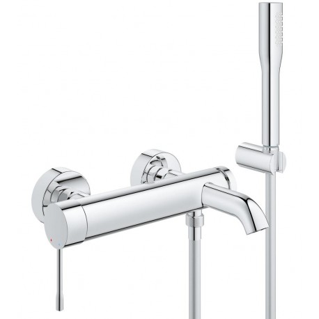 Badkraan Grohe Essence New met omstel met koppelingen met douchegarnituur chroom 1294991