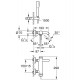 Badkraan Grohe Essence New met omstel met koppelingen met douchegarnituur chroom 1294991