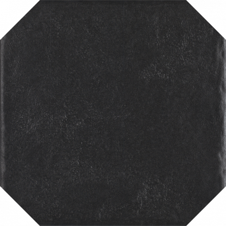 Vloertegels Modern Nero structuur Octagon mat 19,8x19,8 cm