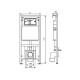 Geberit UP320 wc-element met inbouwreservoir frontbediening dual flush en isolatiemat