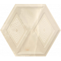 Hexagon Illusion Beige Structuur 19,8x17,1 cm glans