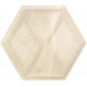 Hexagon Illusion Beige Structuur 19,8x17,1 cm glans