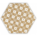 Hexagon Shiny Lines Gold 20x17 cm inserto D