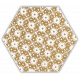 Hexagon Shiny Lines Gold 20x17 cm inserto D