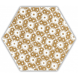 Hexagon Shiny Lines Gold 20x17 cm inserto D