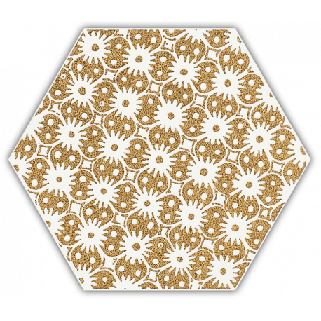 Hexagon Shiny Lines Gold 20x17 cm inserto D
