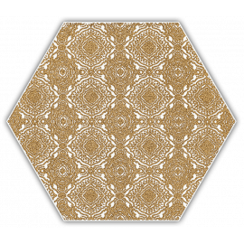 Hexagon Shiny Lines Gold 20x17 cm inserto E